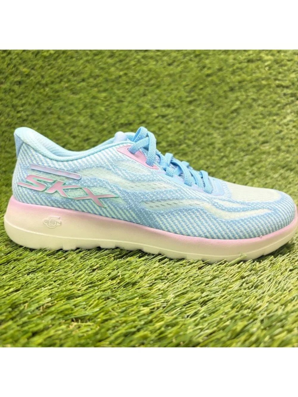 Skechers Go Walk Joy Lynzee Womens Size 5.5D Blue Pink Running Shoes Sneakers